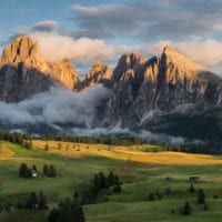 Langkofel und Seiser Alm, Südtirol, Italien