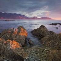 Gesteinsformationen, Kaikoura Halbinsel, Manakau Berge, Canterbury, Südinsel, Neuseeland