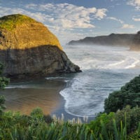 Taitomo Island, Lion Rock, Piha, Auckland, Nordinsel, Neuseeland