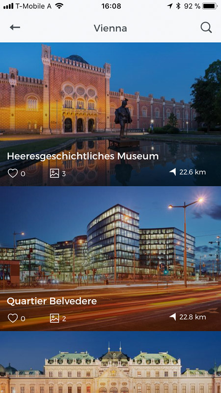 App Wien fotografieren